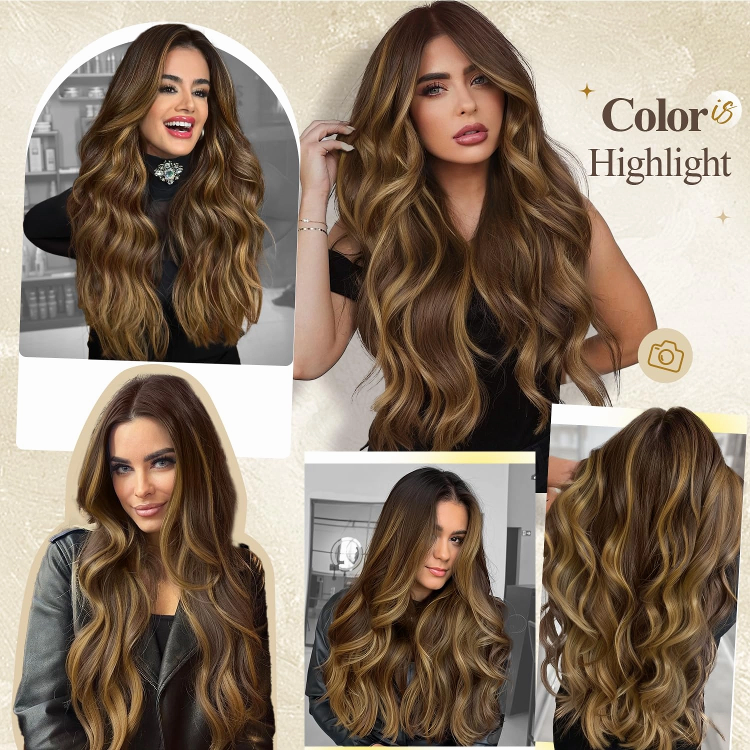 Human Hair Extensions T4/27 Highlight Honey Blonde Remy Human Hair Extensions with Holes Invisible PU Tape in Hair Extension Glueless Hair Extension for Women (35g 4Pcs,16 Inch)