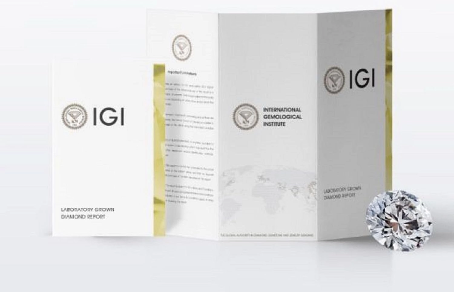 IGI Certified 1 Carat - 3 Carat Round Cut Loose Lab Grown Diamond D Color VVS2 Clarity | Lab Created Diamond