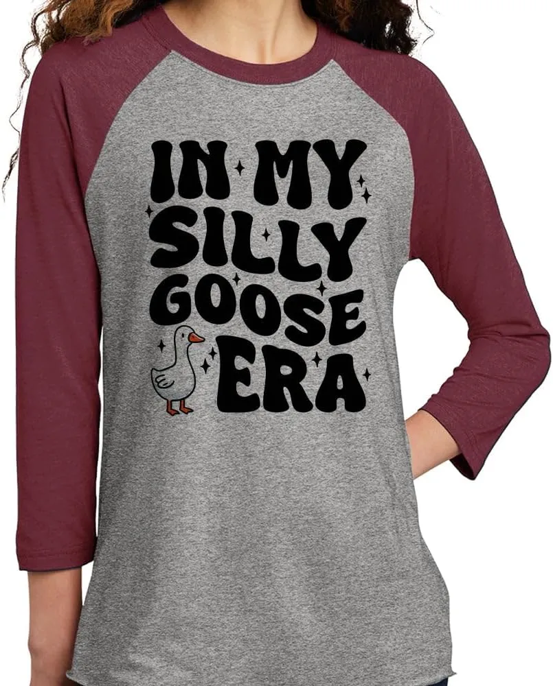 in My Silly Goose Era Three-Quarter Raglan Sleeve Baseball Shirt Unisex