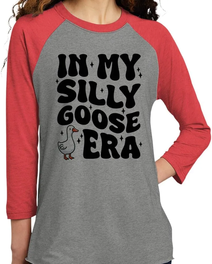 in My Silly Goose Era Three-Quarter Raglan Sleeve Baseball Shirt Unisex
