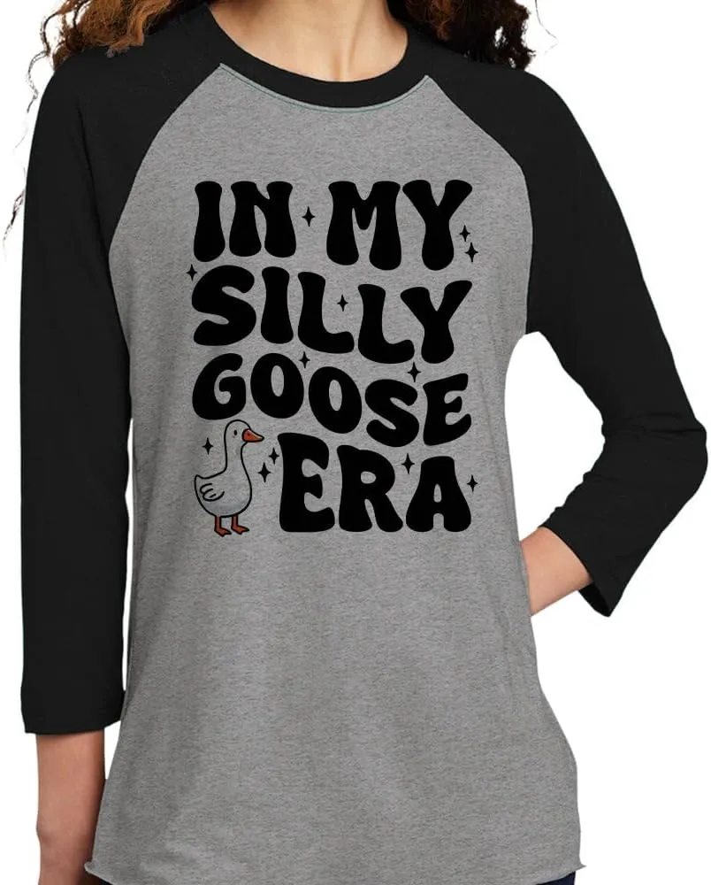 in My Silly Goose Era Three-Quarter Raglan Sleeve Baseball Shirt Unisex