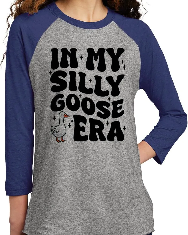 in My Silly Goose Era Three-Quarter Raglan Sleeve Baseball Shirt Unisex