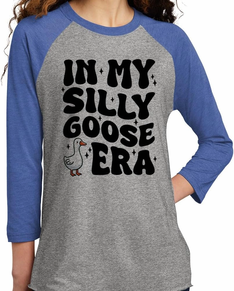 in My Silly Goose Era Three-Quarter Raglan Sleeve Baseball Shirt Unisex