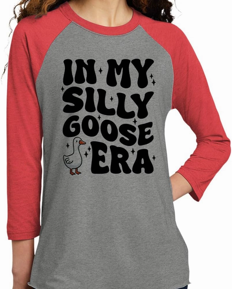 in My Silly Goose Era Three-Quarter Raglan Sleeve Baseball Shirt Unisex
