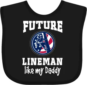 inktastic Future Lineman Like Daddy Baby Bib