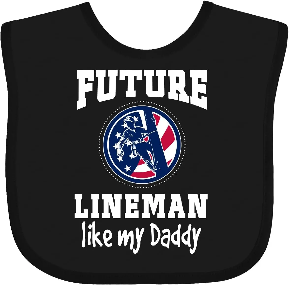 inktastic Future Lineman Like Daddy Baby Bib