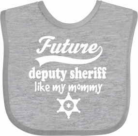 inktastic Future Deputy Sheriff Like Mommy Baby Bib