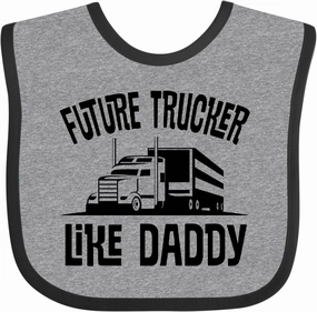 inktastic Future Trucker Like Daddy Baby Bib