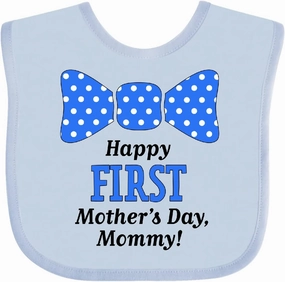 inktastic Happy First Mother's Day, Mommy Bow Tie Baby Bib