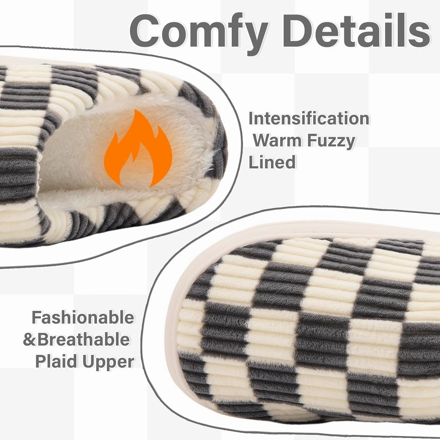 Jaeynow Fuzzy Slippers for Women Indoor,Unisex House Shoes Memory Foam Slippers for Men Winter Warm Plush Bedroom Shoes with Faux Fur Lining Comfy Trendy Gift Slippers