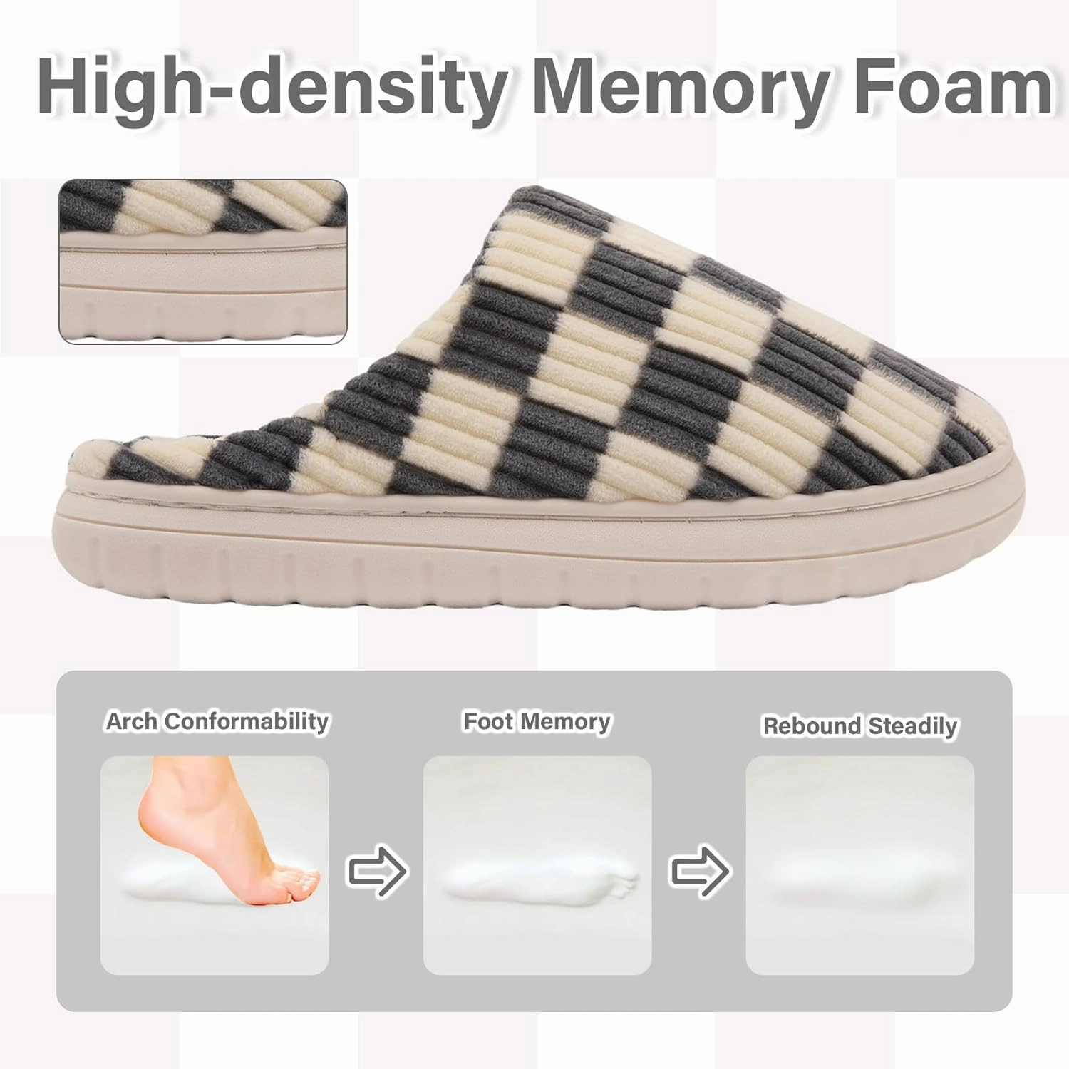 Jaeynow Fuzzy Slippers for Women Indoor,Unisex House Shoes Memory Foam Slippers for Men Winter Warm Plush Bedroom Shoes with Faux Fur Lining Comfy Trendy Gift Slippers