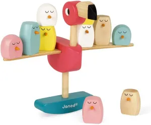 Janod Zigolos Wooden Balancing Game - Flamingo – Ages 3  - J08230