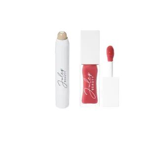 Julep So Plush Glossy Lip Oil   It’s Balm Lip Crayon Duo | Hydrating Lip Care with Nourishing Oils & Buttery Smooth Color | Sheer Pink Glossy Shine & Hydrating Clear Lip Balm | Vegan & Cruelty-Fre