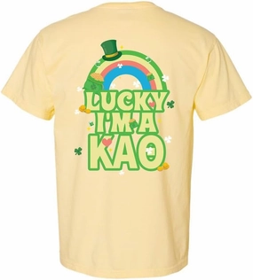 Kappa Alpha Theta Comfort Colors Tshirt | Theta Lucky Rainbow Sorority Comfort Colors Tee