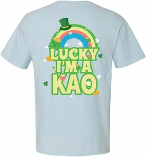 Kappa Alpha Theta Comfort Colors Tshirt | Theta Lucky Rainbow Sorority Comfort Colors Tee