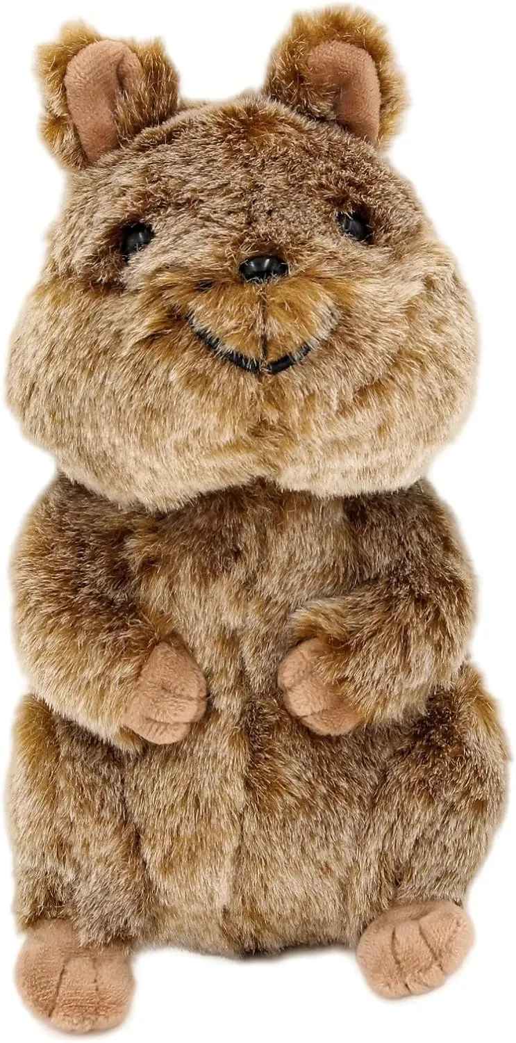 Kawaii Quokka Kangaroo Plush Stuffed Animal Lifelike Short Tail Kangaroo Plushie Pillow Plush Toy Soft Stuffed Squirrel Pillows for Kids Gifts Home Decor 8.5'' (Quokka)