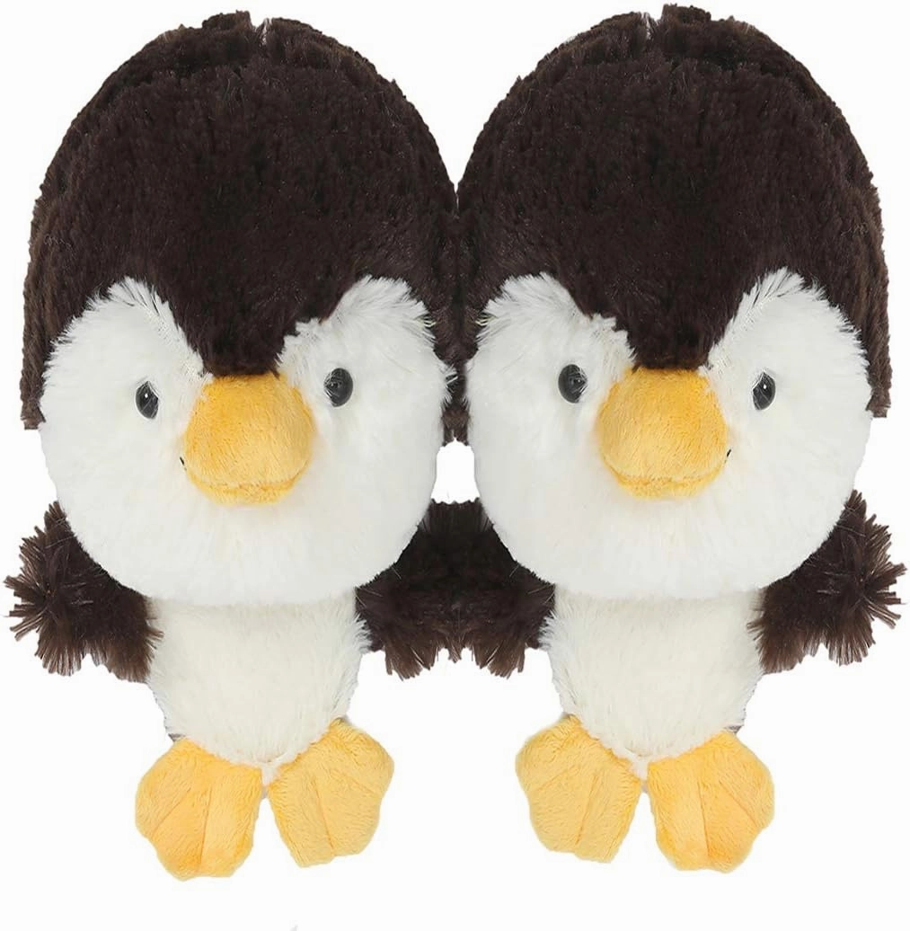 Kawaii Plush Duck Slippers Cute Novelty Warm Winter Teen Slippers Fun Adult Animal Slippers for Women Slides
