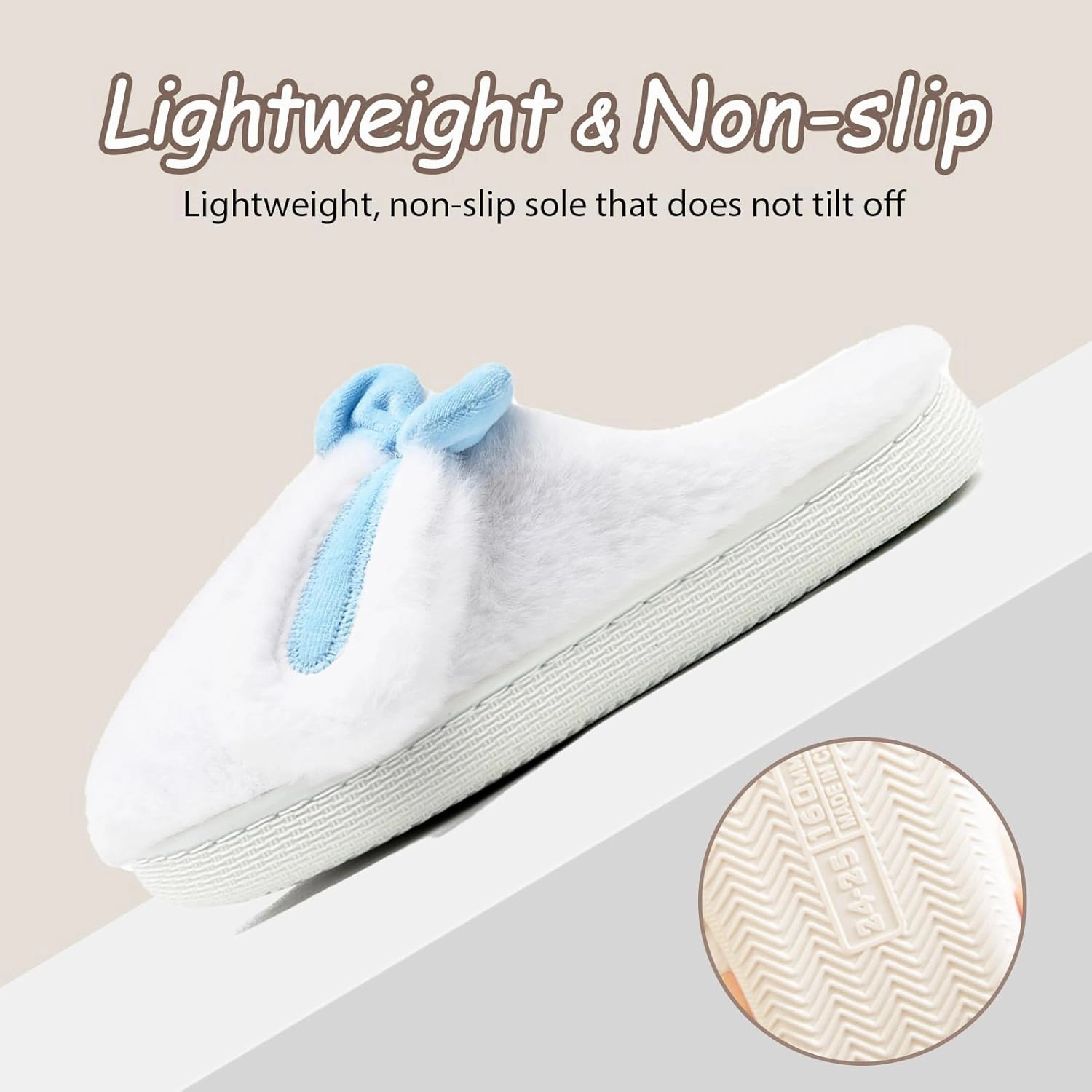 Kids Slippers Boys Girls Bunny Animal Slippers,Cute Bow Plush Funny Cartoon Rabbit Slippers,Comfy Fluffy Fuzzy Pillow Cloud Bedroom House Slippers Little/Big Kids