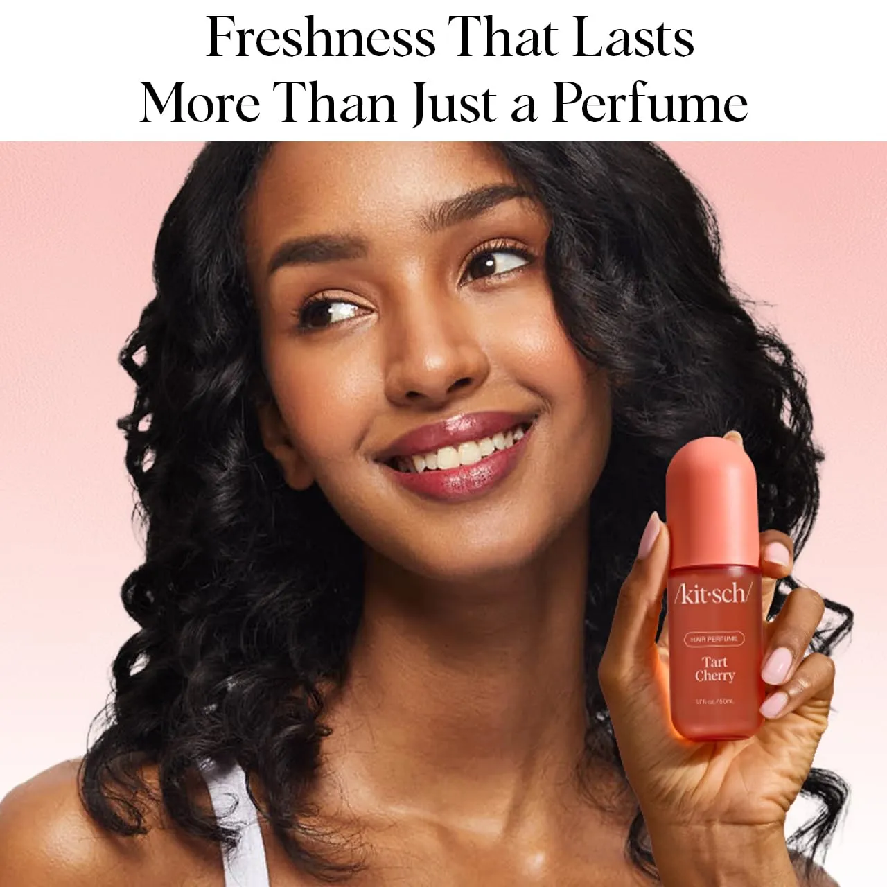 Kitsch Tart Cherry Hair Perfume For Women - Clean, Deodorizing, and Patented Odor-Eliminating Technology, Body Mist - Freshen Hair, Body & Pillows - Black Cherry, Raspberry, Jasmine, Sandalwood - 50ml