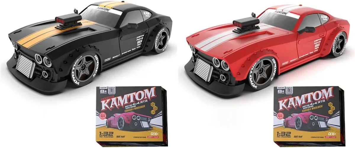 KM3299 RC Car 1/32 Mini RC Drift Car for Adults, 2.4G Remote Control Drift Car with LED Headlights, RC Racing Car RC Sports Car Electric RC Racing Drift Car 4WD, Gift -RTR