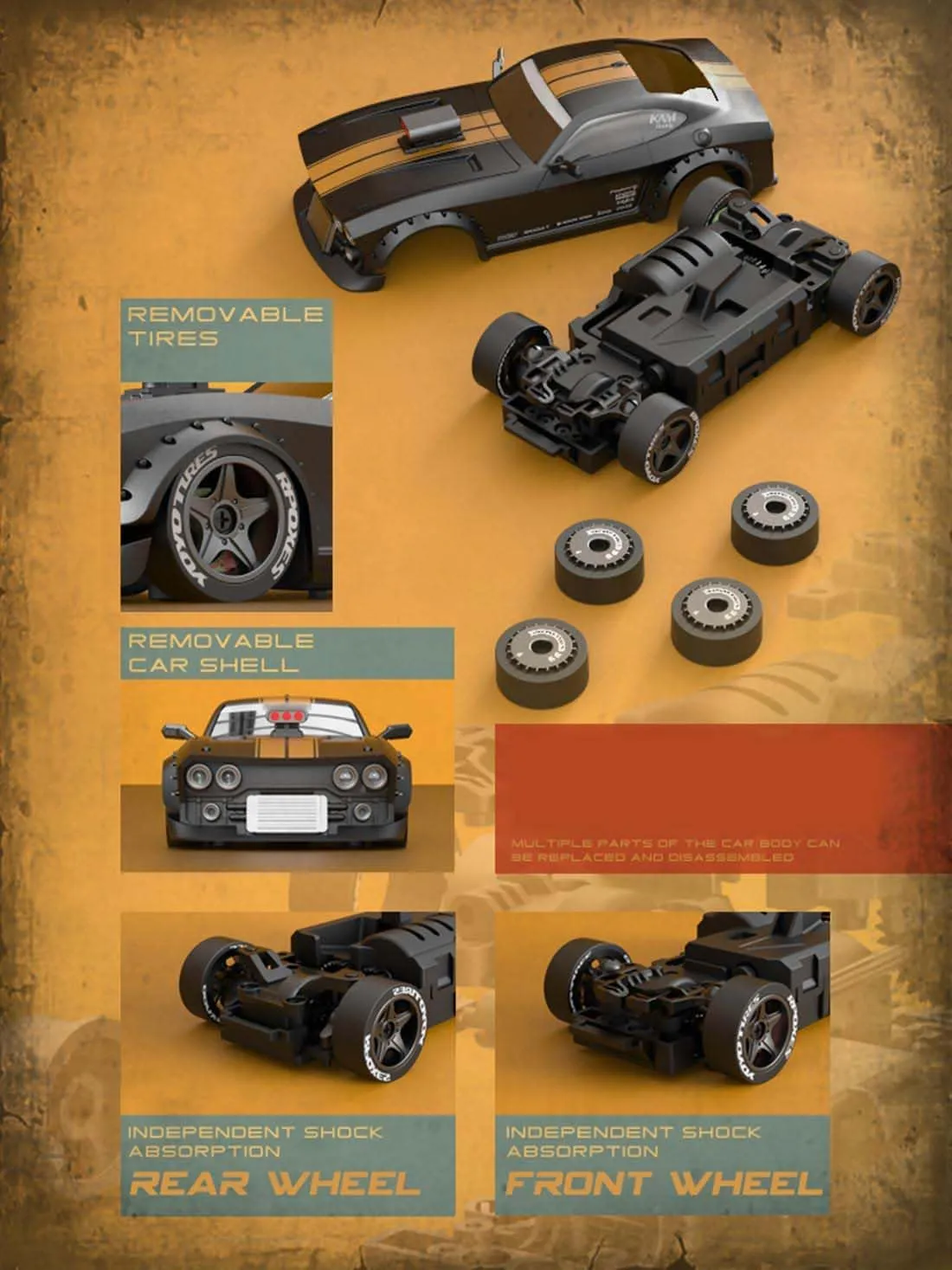 KM3299 RC Car 1/32 Mini RC Drift Car for Adults, 2.4G Remote Control Drift Car with LED Headlights, RC Racing Car RC Sports Car Electric RC Racing Drift Car 4WD, Gift -RTR