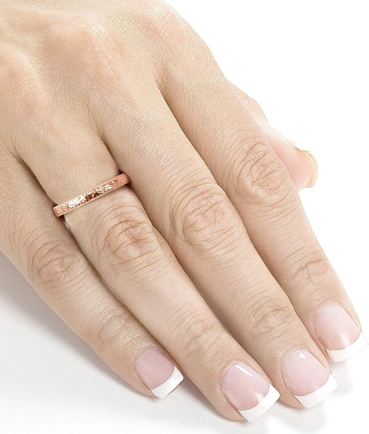 Kobelli Antique Style Engravings Wedding Band in 14k White Gold