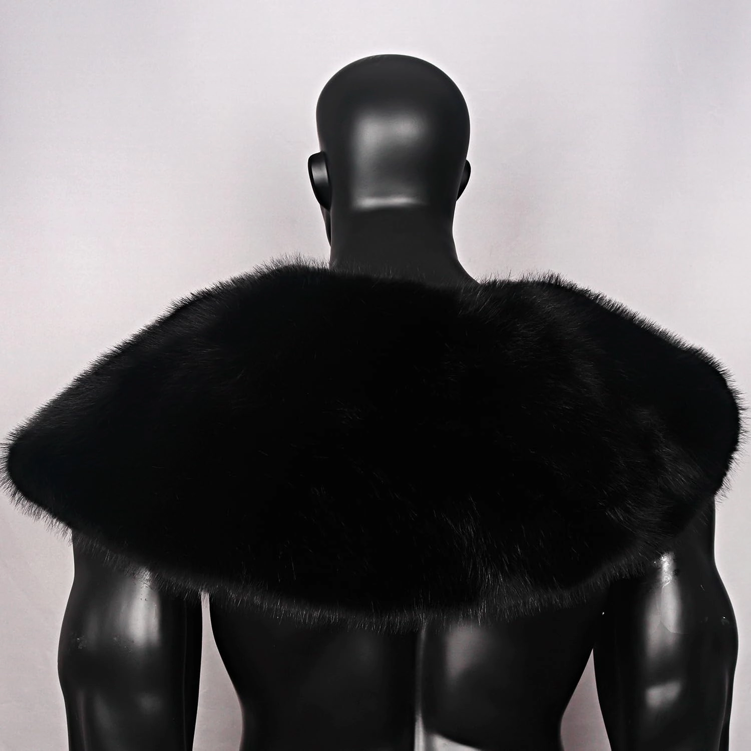 L'VOW Men Viking Fur Shawl Medieval Faux Fur Mantle Shoulder Wrap Collar Warrior Renaissance LARP Cosplay Costume