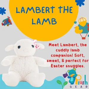 Lambert The Lamb 16 inch Plush Stuffed Animal Soft Cuddly Farm Toy for Kids Baby Gift Nursery Decor Adorable Lamb Plushie Collectible Gift for Toddlers