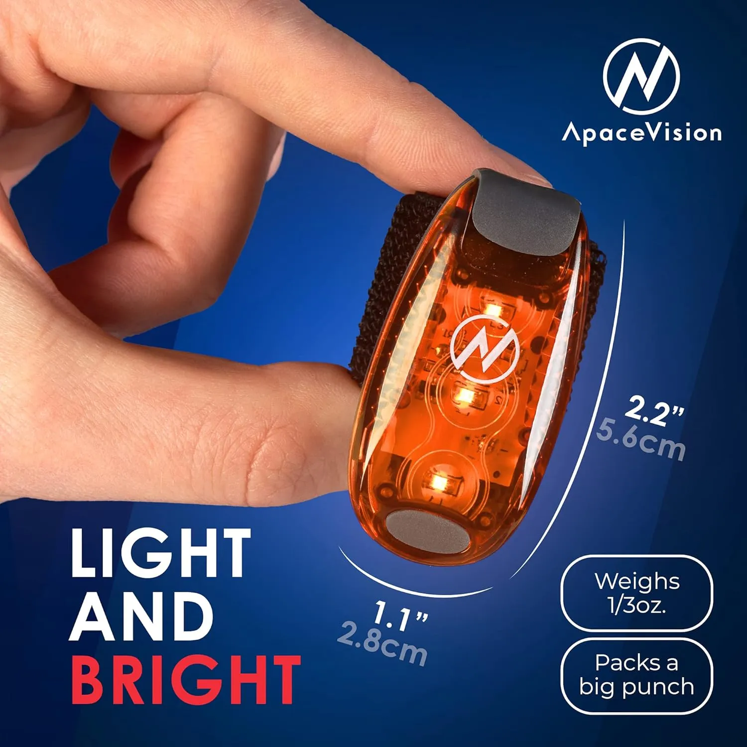 LED Safety Light (2 Pack) - Clip On Strobe/Running Lights for Runners, Dog, Bike, Walking, Boat, Kayak, Stroller and More - High Visibility Accessories for Your Reflective Gear, Bicycle