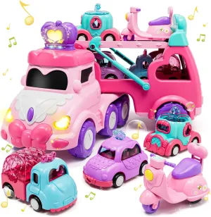 Lehoo Castle Princess Toys for 2 Year Old, Toddler Girl Toys with Lights & Music, Friction Powered Cars, Birthday Gift