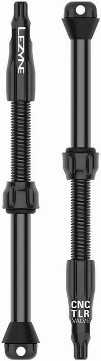 LEZYNE CNC TLR Tubeless Valve Pro, 80mm, Black, Pair