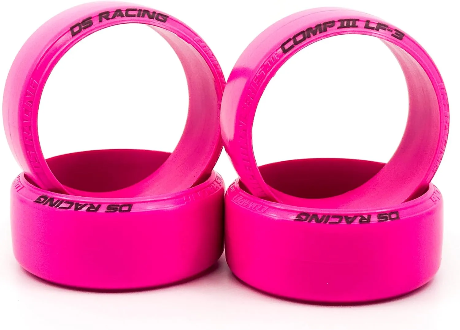 LF-3 Drift CompIII (Pink Color) Competition Tires for 1/10 RC MST RMX Yokomo RD Tamiya Reve D RDX Drifting Car (LF-3)