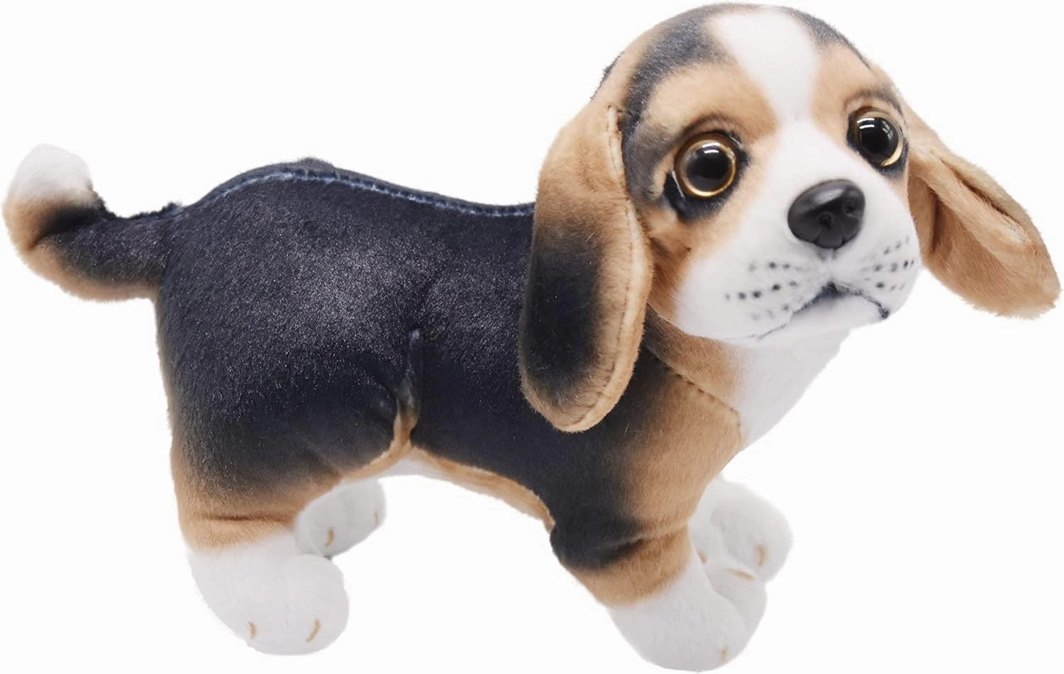 Lifelike Beagle Stuffed Animal Animated Plush Puppy Toy Doll Super Realistic Dogs Act Like Real Excellent Gifts for Kids Birthday Party Dog Collection 9 Inches (Beagle)