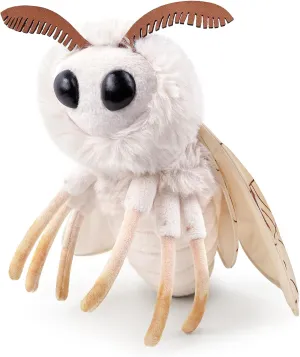 lilizzhoumax Moth Stuffed Animal,Cool Silk Moth Plush,Super Soft Plush, Girl Toys,Home Decor(White11.8 inch)