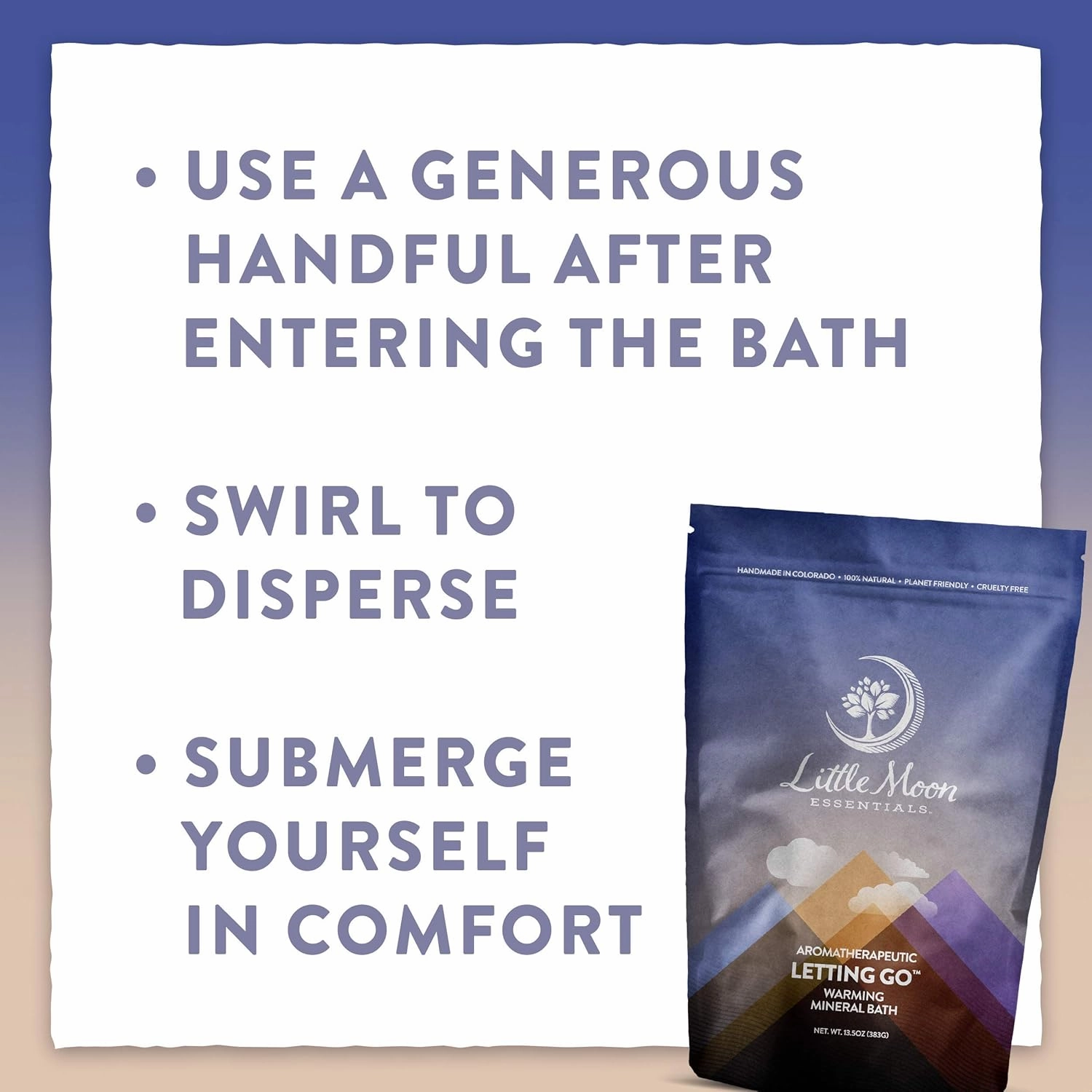 Little Moon Essentials Warming Mineral Bath Salt, Letting Go, 13.5 oz.