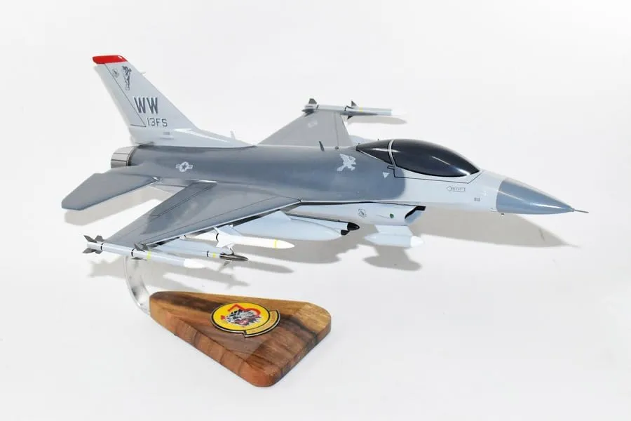 Lockheed Martin® F-16 Fighting Falcon®, 13th Fighter Squadron Panther Pack, 18" Mahogany Scale Model