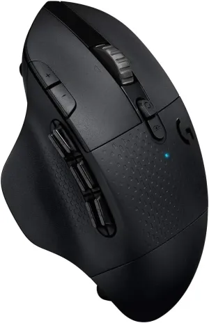 Logitech G604 LIGHTSPEED Gaming Mouse with 15 programmable controls, up to 240 hour battery life, dual wireless connectivity modes, hyper-fast scroll wheel - Black