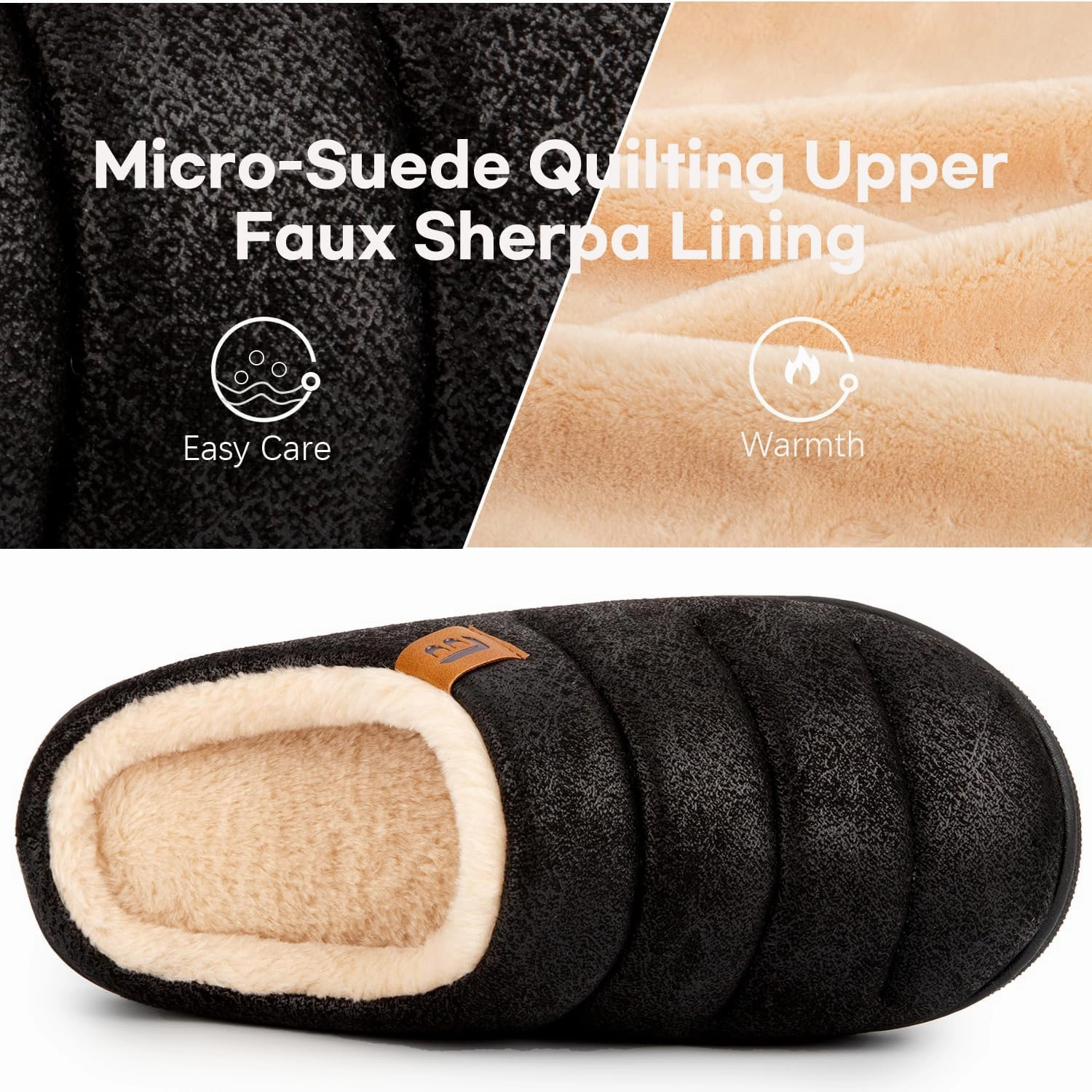 LongBay Women's House Slippers Microsuede Ultra-Soft Lightweight Memory Foam Warm Fuzzy Sherpa Bedroom Indoor Shoes