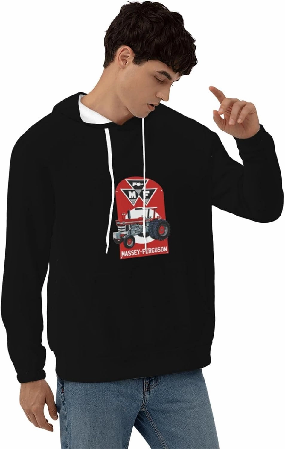 Massey Ferguson Fleece Comfortable Hoodie, Hoodie Long Sleeve Pullover Casual Sweatshirt-