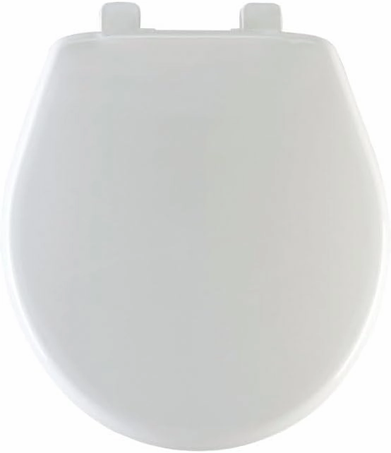 Mayfair Slow Close Round White Plastic Toilet Seat