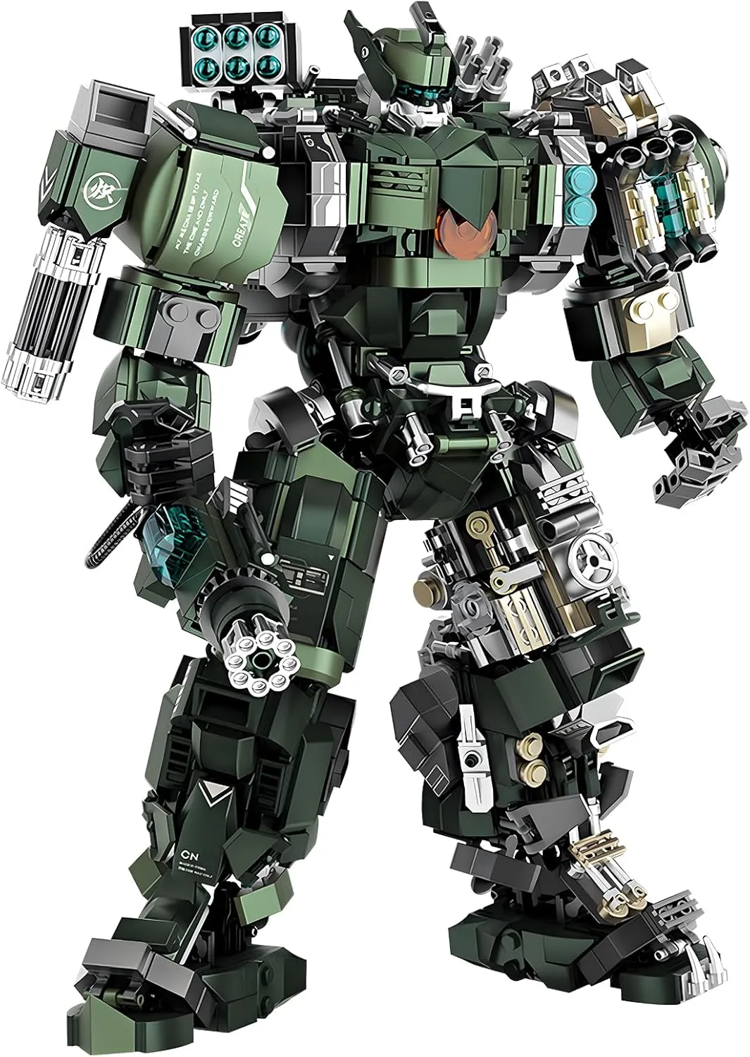 Mech Building Blocks Set for Adults，Motorized Robot Model Building Kit with Multiple Weapons, Hard Core Industrial Style Collectible Gifts for Man Boys Ages 12  (1403 PCS)