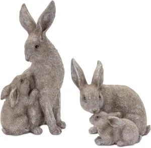 Melrose Set of 2 Resin Rabbit with Bunny 85898DS
