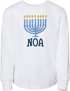 Menorah Noa Toddler Kids Long Sleeve T-Shirt