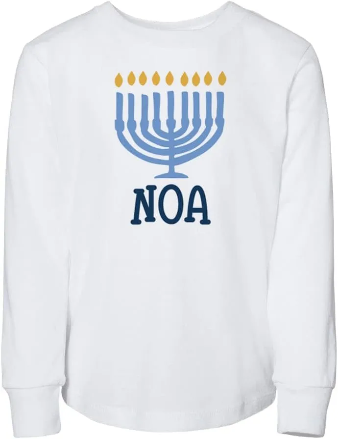 Menorah Noa Toddler Kids Long Sleeve T-Shirt
