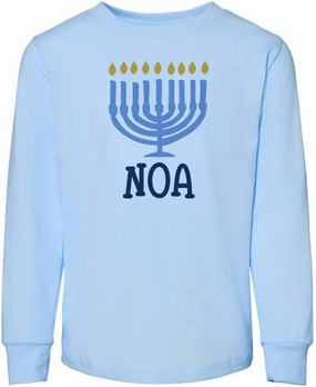 Menorah Noa Toddler Kids Long Sleeve T-Shirt