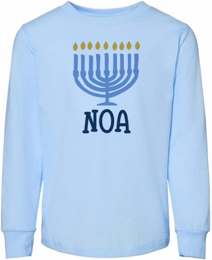 Menorah Noa Toddler Kids Long Sleeve T-Shirt