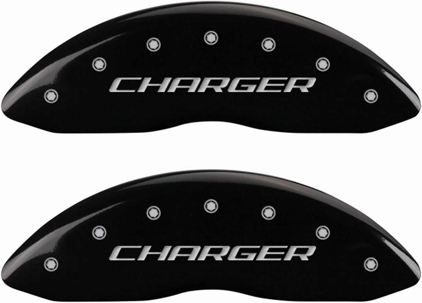 MGP Caliper Covers 12181SCHRBK Caliper Cover with Black Powder Coat Finish, (Set of 4)