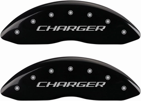 MGP Caliper Covers 12181SCHRBK Caliper Cover with Black Powder Coat Finish, (Set of 4)