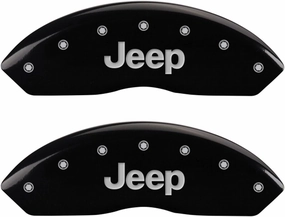 MGP Caliper Covers 42007SJPLBK Caliper Cover with Black Powder Coat Finish, (Set of 4)