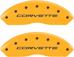 MGP Caliper Covers - Brake Caliper Covers 1997-2004 Chevrolet Corvette (C5) - Front and Rear Set - Yellow
